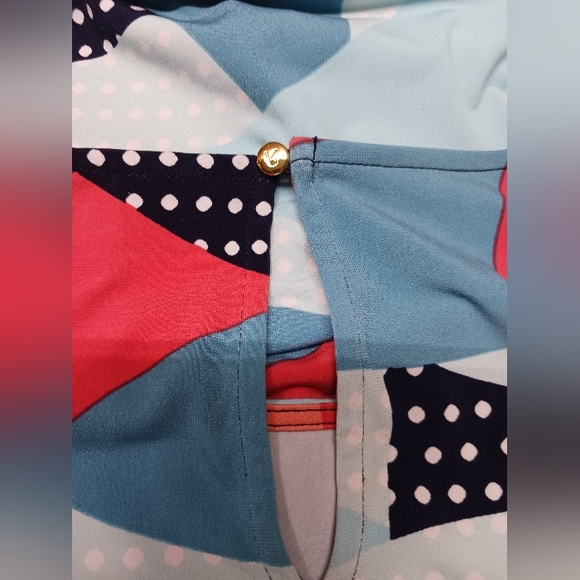 Kaari Blue Dress/ Size M/ Stretch, Pullover, Keyhole, Short Sleeve - Picture 7 of 11